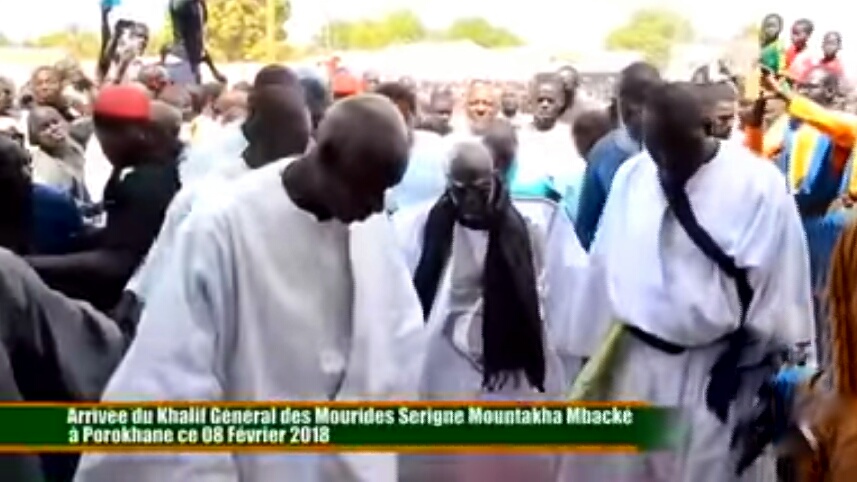 Arrivée de Serigne Mountakha Mbacke Khalife Général des Mourides à Porokhane