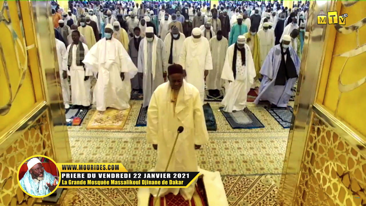 La prière du vendredi 22 janvier 2021 a la Grande Mosquée Massalikoul Djinane Dakar